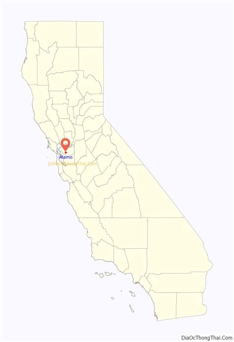 Map Of Alamo Cdp California