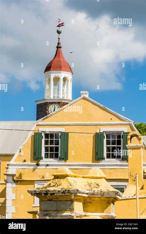 Historic Steeple Building Downtown Christiansted St Croix Us Virgin
