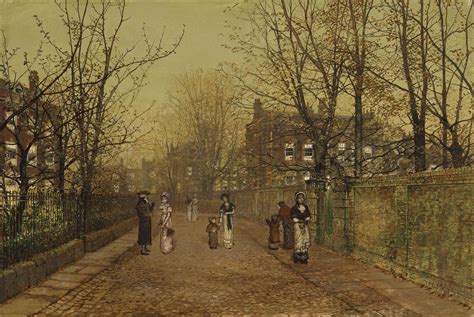John Atkinson Grimshaw British 1836 1893 A Village Street On