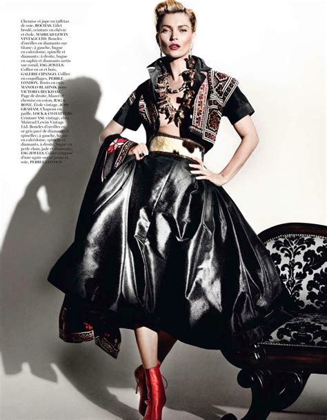 Kate Moss By Mario Testino Magazine Photoshoot For Vogue Paris Magazine April 2013 Magazine
