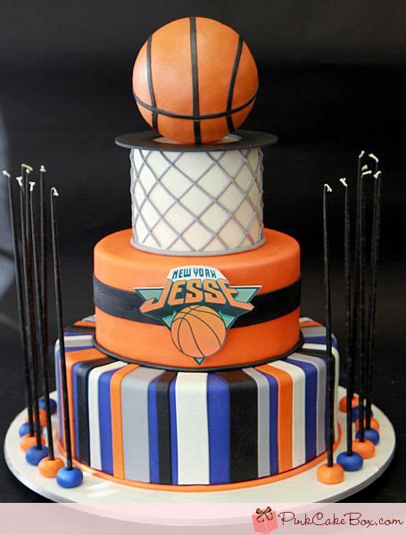 3 Tiered Basketball Pink Cake Box Best Custom Birthday Cakes In Nyc