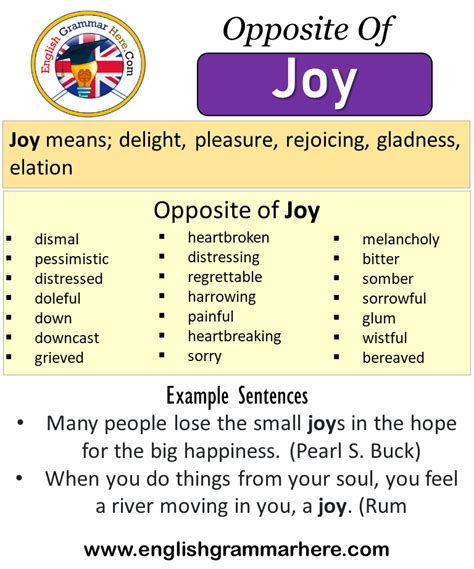 Opposite Of Joy Antonyms Of Joy Meaning And Example Sentences Antonym