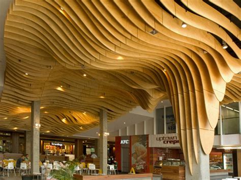 Wave Ceiling Wood Beam Ceiling Ceiling Design Ceiling Installation