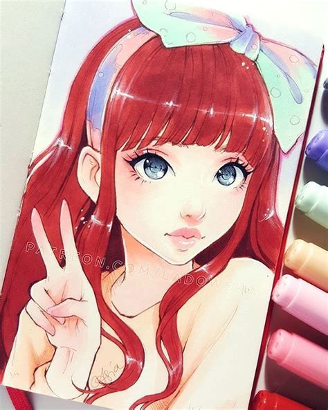 Maybe you would like to learn more about one of these? inspired by @katyteiko's photo. _ patreon.com/Ladowska ♡ | Cute art, Manga art, Copic marker art