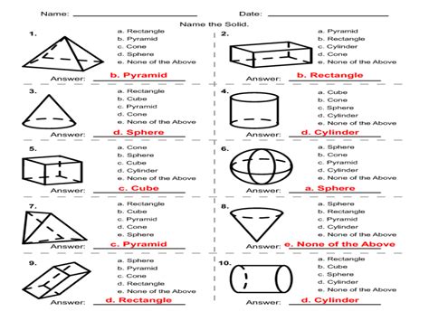 3 D Geometric Solids Lesson Plans And Worksheets Reviewed By Teachers