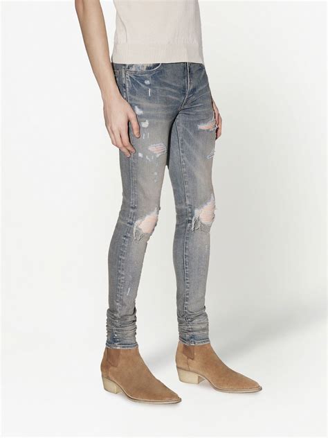 Amiri Ultra Suede Low Rise Skinny Jeans Farfetch