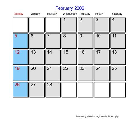 February 2006 Roman Catholic Saints Calendar