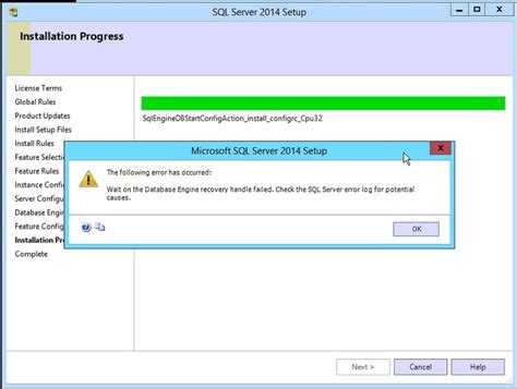 Error de instalación en Sql2014 Software Contable Gratis