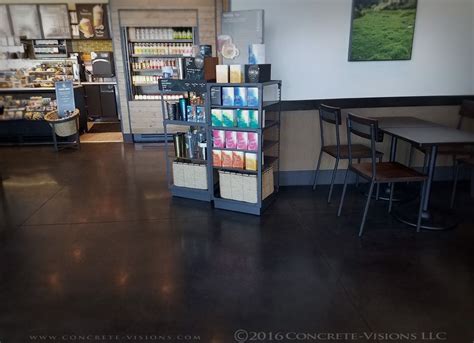 The intricate designs of this staining pattern make you wonder if it's a decal! New stained & polished concrete at Starbucks in Timnath ...