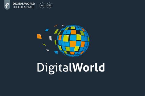 Digital World Logo Creative Logo Templates ~ Creative Market
