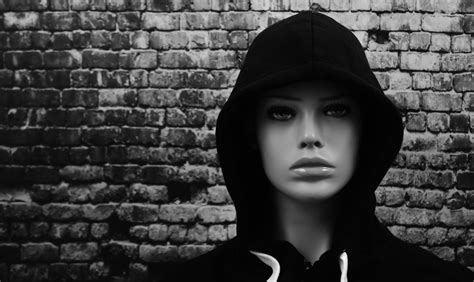 Free Images Person Black And White Woman View Female Model Darkness Fashion Hood