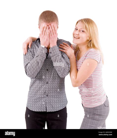 Hide Face Couple Hi Res Stock Photography And Images Alamy