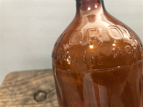 Vintage Amber Clorox Bottle 1930s 16oz Etsy