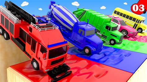 Learn Colors For Children Toddlers With Street Vehicles 3d Transport