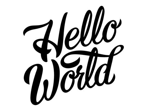 Dribbble Hello World By Nick Slater Typography Inspiration