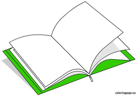 Open Book Coloring Page