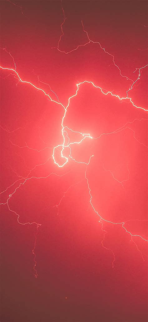 1242x2688 Lightning Storm Red Sky 5k Iphone Xs Max Hd 4k Wallpapers