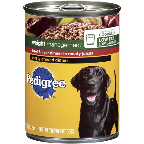 There are a variety of dog foods on the market advertised to promote healthy weight in dogs. UPC 023100019130 - Weight Management Beef & Liver Dinner ...
