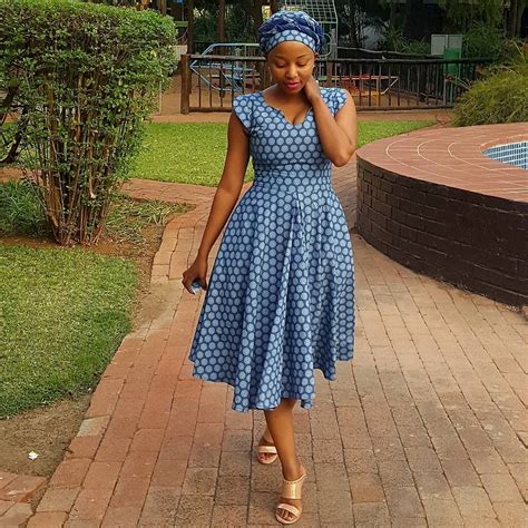 What To Wear To Church Shweshwe Dresses African Fashion Women Seshweshwe Dresses