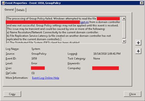 Guillermo Musumeci Blog Error The Processing Of Group Policy Failed