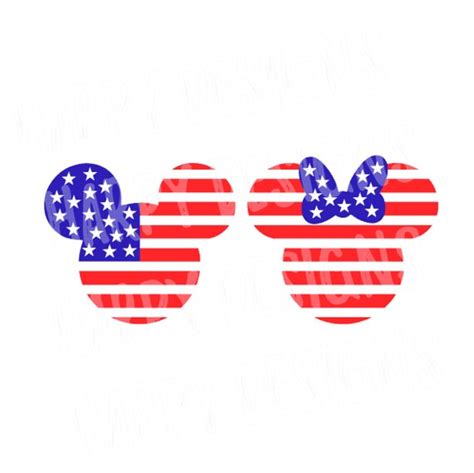 Fourth Of July Minnie SVG Mickey Mouse Flag SVG Mickey Mouse
