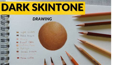 How To Draw Dark Skin Tone With Colored Pencils Prismacolor Portrait