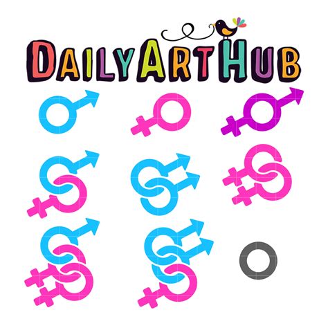 Gender Sexual Orientation Icons Clip Art Set Daily Art Hub Graphics Alphabets And Svg