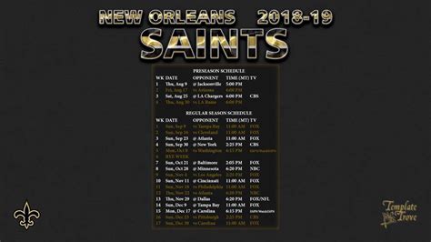 orleans saints wallpaper schedule
