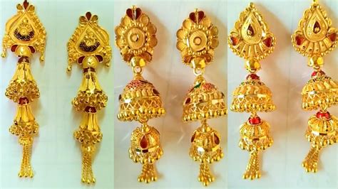 New Jhumka Design Gold Gold Jhumka With Weight Youtube