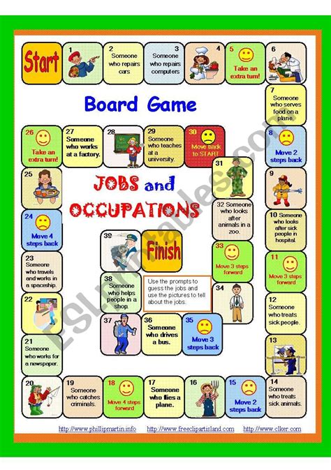 Jobs And Occupations Board Game 45 Instructions Key Fully