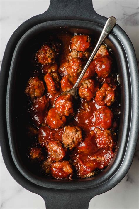 Crock Pot Bbq Meatballs For A Party Ground Beef Recipes