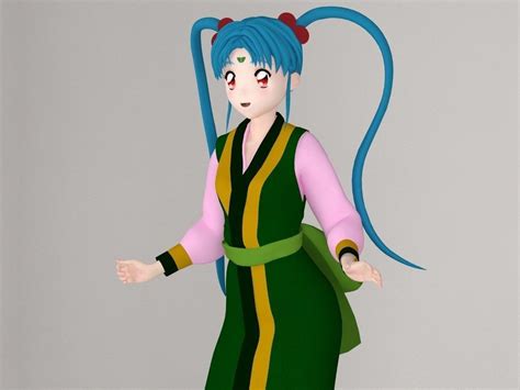 Sasami Masaki Jurai Anime Girl Pose 01 3d Model Cgtrader