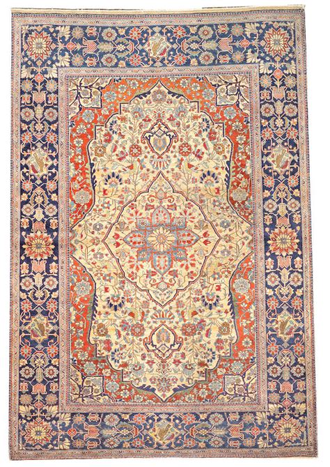 bonhams a mohtasham kashan rug central persia size approximately 4ft 8in x 6ft 9in