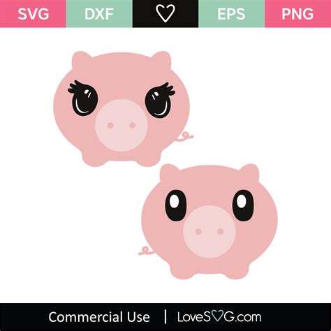 Download Cute Pigs SVG Cut File - Lovesvg.com