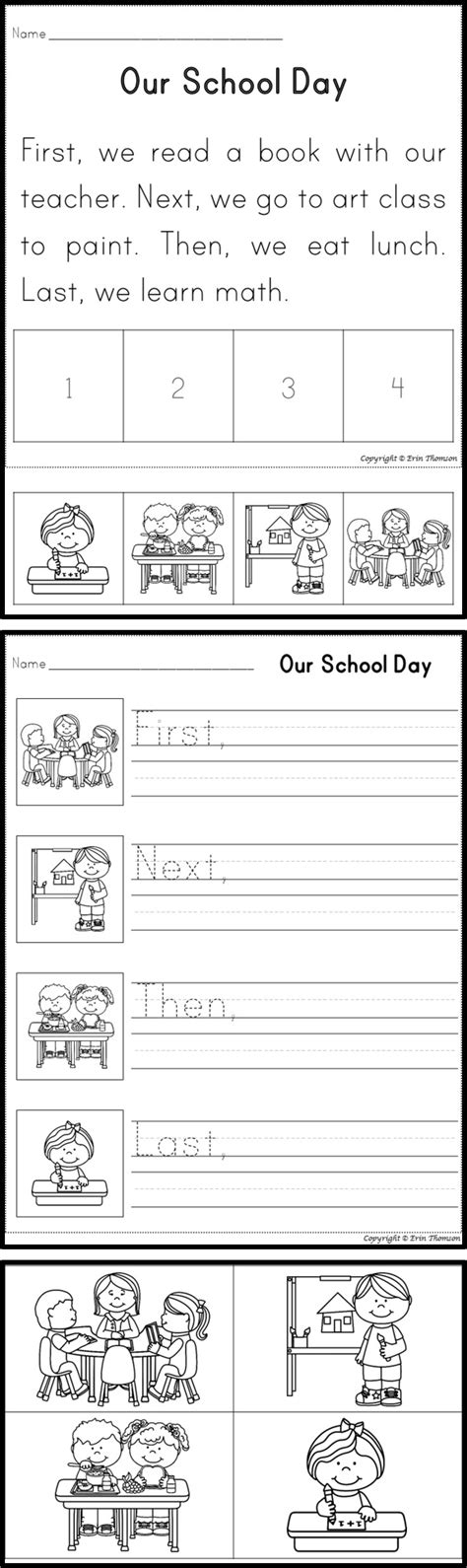 First Then Next Worksheet Kindergarten