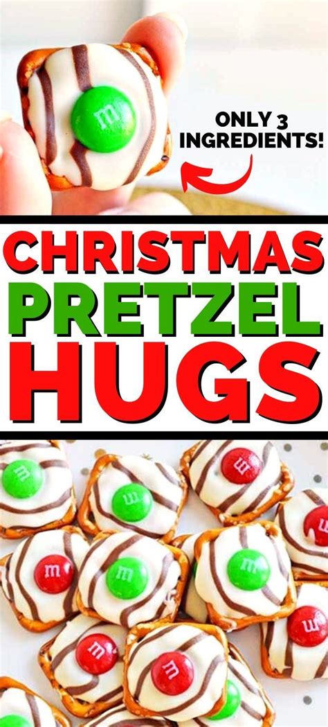 quick and easy 3 ingredient christmas pretzel hugs recipe recipe christmas pretzels