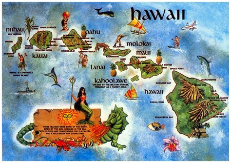 Online Maps Hawaii Postcard Maps
