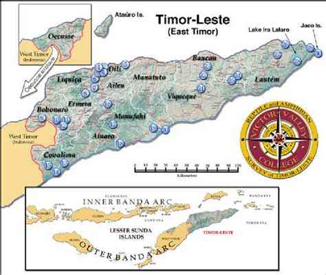 Map Of Timor Leste And Its Position In The Lesser Sunda Islands