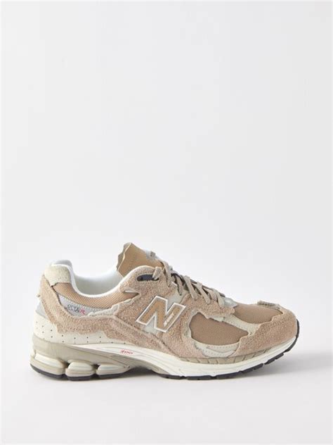 New Balance M2002 Suede And Mesh Trainers Beige Editorialist