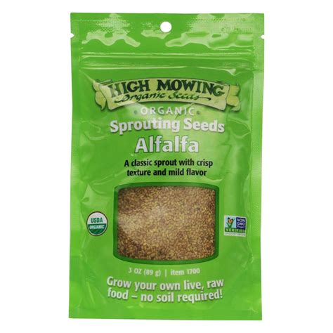 High Mowing Organic Seeds Organic Sprouting Seeds Alfalfa 3 Oz