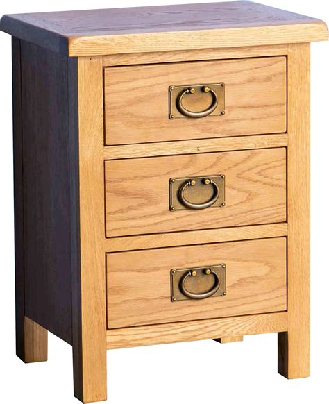 Surrey Oak Bedside Table Traditional Rustic Waxed Solid Wood Side End