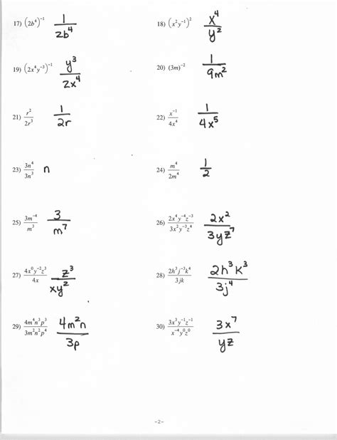 12 Best Images Of Rational Exponents Worksheets With Answers