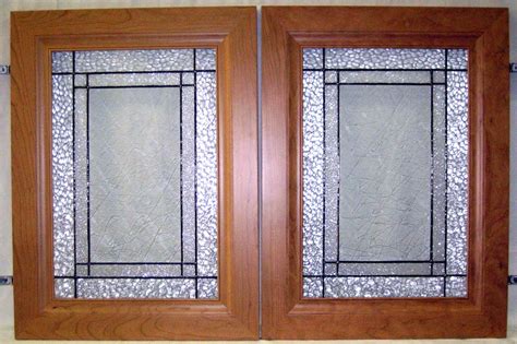 Custom Kitchen Cabinet Doors Clear Textures In Stained Glass 2