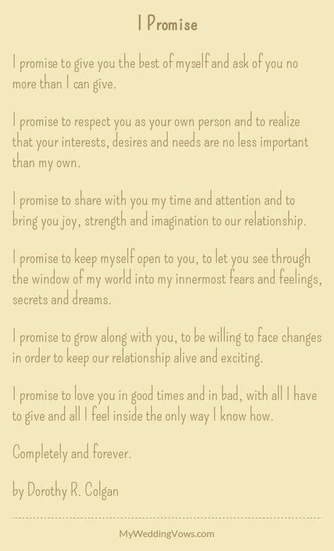 Best 25 I Promise Ideas On Pinterest I Promise You Wedding Vows To Husband And Wedding Vows