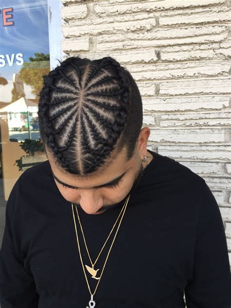 Mens Braids Cornrows Ig Hairbymadimo Ponytail Hairstyles For Men