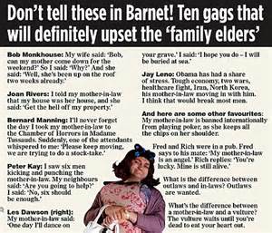 Outlawed Council Ban On Mother In Law Jokes Daily Mail Online
