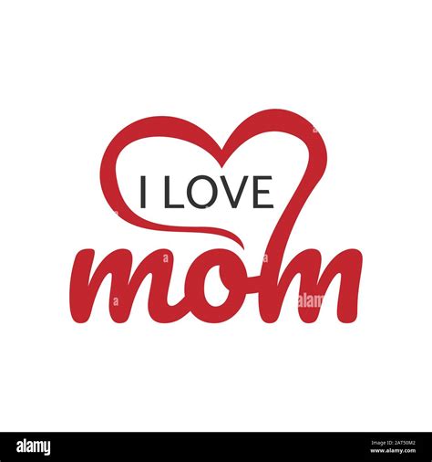 I Love Mom Handwritten Lettering Text For Vector Image Happy Mothers