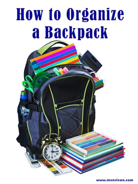 Common sign when you have too many stuffsort your clothing. Back to School Tip: How to Organize Your Backpack ...