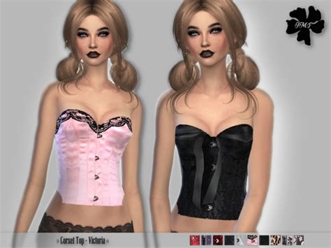 The Sims Resource Corset Top Victoria By Izziemcfire • Sims 4 Downloads