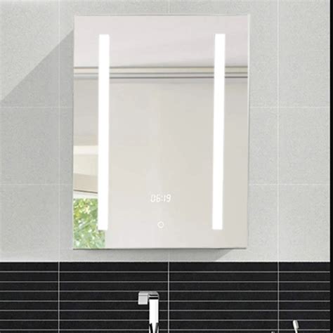 Led Silver Backed Bathroom Illuminated Mirror Cabinet With Lights